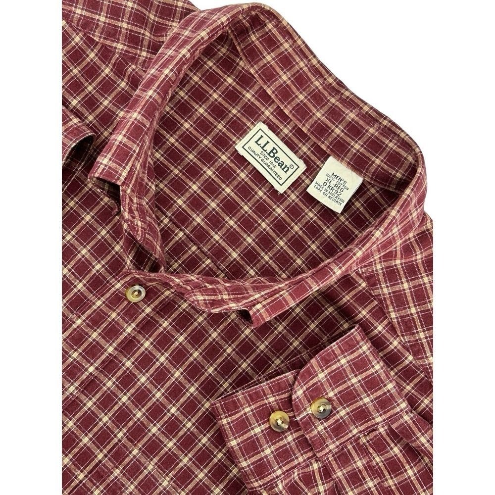 LL Bean Long Sleeve Heavy Weight Button Down Shirt Mens Size XL Regular